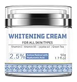 Whitening Cream, Isend Hautaufhellende Creme Sommersprossen-Entfernungscreme Feuchtigkeitscreme Anti Aging Gesichtsbehandlung für Gesicht, 50 g (Weiß 1)