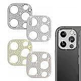 4PCS for iPhone 13 Bling Diamond Camera Lens Protector Case Cover, iPhone 13 Pro Max 13 Mini Glitter Diamond Crystal Metal Lens Cover Lens Decoration Sticker (for iPhone 13/13 Mini)