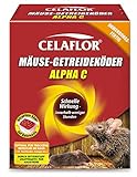Celaflor Mäuse-Getreideköder Alpha C, Anwendungsfertiger, attraktiver Köder zur Bekämpfung von Mäusen mit innovativem Wirkstoff, 20x 10 g Portionsb