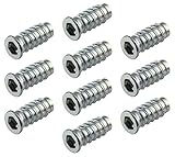 Gedotec Einschraubmuffen Metall Eindrehmuffe mit Abdeckrand | M6 x 24 mm | Einschraubmutter Stahl verzinkt | Gewinde-Muffen Schrauben mit Antrieb: Innensechskant | 100 Stück - Gewinde-Einsatz H