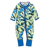 Unisex Baby Strampler Schlafanzug, Langarm Overall Baumwollmischung Einteiler Spielanzug Reißverschluss Jumpsuit Spieler Onesies Pyjama Babykleidung mit Cartoon Dinosaurier, Blumen, Früchte M