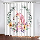 ASJHUA Raumteiler Gardinen Blickdicht Süß weiß 170 x 200 cm Wohnzimmer Trennwand Schiebegardine für Büro & Kinderzimmer Ösenvorhang Blick