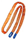 Desert Fox Winch Abschleppschlaufe Abschleppseil für LKW 40 t Traktor Baumaschinen Abschleppschlinge Gurt 5m Bruchlast 35 t Signalfarb