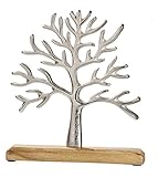 G.i.l.d.e Lebensbaum Höhe 26 cm Baum des Lebens Material Alu/Holz Holzb