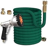 PRO FLEX 30 Gartenschlauch, Messing-Anschluss, extra starkes ToughRock Nylon Gewebe, mehrschichtiger Latex Innenschlauch, inkl. Multifunktionsbrause GREENKEEPER und Schnellkupplung, 30 m Gesamtläng