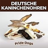 PrideDogs Kaninchenohren mit Fell 500g der Premium Kausnack für Ihren Hund | 100% Deutscher Herstellung | im geruchsneutralen Beutel | Kauartik