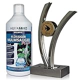 AQUASAN Aquarium Mulmvec Flüssiger Mulmsauger (Keine Mulmglocke + mechanisches Absaugen von Mulm, Schlamm im Aquarium mehr nötig, reduziert Aquariumgeruch), Inhalt:1 L