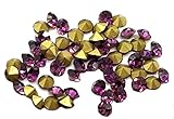 Eimass® folienbeschichtete, geschnittene Diamant-Kristallchatons, Glas-Kristalle, Glas-Strass, 100 Stück, Violett - violett - amethyst purple - Größe: 2.8