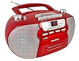 Karcher RR 5040 Oberon tragbares CD-Radio (AM/FM-Radio, CD, Kassette, AUX-In, Netz/Batteriebetrieb)