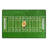 Use7 American Football Field Sport Grün Gras Bereich Teppich rutschfeste Bodenmatte Fußmatten Wohnzimmer Schlafzimmer 50 x 80