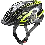 ALPINA Unisex - Kinder, FB JR. 2.0 Fahrradhelm, black-steelgrey-neon, 50-55