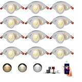 WIFZIG 7W 650LM 83mm LED Receiver Smart Downlight Rotabile Ceiling Light,(2700-6500K White Tunable, APP Control, Kompatibel mit Alexa,Google Assistent),Kein Hub erforderlich, (12Pack)