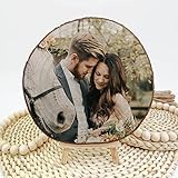 iDIY Personalisierter Fotodruck auf Holzscheiben, kundenspezifisches Kiefernholz-Bild-Geschenk, personalisierter Bilderrahmen, Holzkunst, Geschenke für Freunde, Hochzeit, Jahrestag, Heimdek