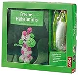 Kreativ-Set: Freche Häkelminis: Buch mit 56 m Garn in 4 Farben, Häkelnadel, Füllwatte und Perlen (Buch plus Material)