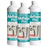 HOTREGA Abfluss Fix Konzentrat 1 Liter Sets - Abflussreiniger, Rohrreiniger, freier Abfluss, Mengen:3