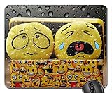 Smileys Emoji Plüschtier Wassertropfen Personalisierte Custom Gaming Mousepad Rechteck Maus Matte / Pad Bürozubehör und Geschenk Desig