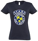 Urban Backwoods Vintage S.T.A.R.S. Logo Damen T-Shirt Blau Größe 2XL