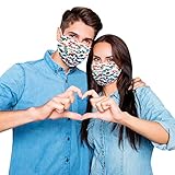 YINGXIONG 50 Stück Erwachsene Mundschutz Einweg 3-lagig Face Cover Atmungsaktiv Mund und Nasenschutz Bedeckung Valentinstag Mundschutz Multifunktionstuch Halstuch Damen M