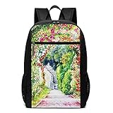 Schulrucksack Baumblume Gartengras, Schultaschen Teenager Rucksack Schultasche Schulrucksäcke Backpack für Damen Herren Junge Mädchen 15,6 Zoll Notebook