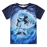 JERFER Kleinkind Kinder Baby Jungen Kleidung Kurzarm Cartoon-Muster Tops T-Shirt B
