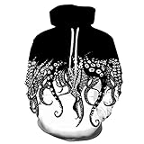 YDyun Sweatshirt Oversize Sweater Winterpullover Strickpullover für Männer Personalisierte Graffiti-Malerei 3D-Digitaldruck