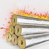 YBCM Rohrisolierung Steinwolle Alukaschiert, Wetterfeste Isolierschlauch, Heizungs Rohr Dämmung Isolierung Isolation Schale, 1m de Long (Size : 108mm*50mm*1m)