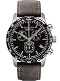 Zeppelin Herrenuhr mit Lederband Serie Night Cruise ETA Quarz Chronograph 10 Bar Datum 7296-2