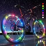 ADLOASHLOU 2er-Pack Fahrrad LED Speichenlichter Wasserdicht Fahrradreifen LED-Licht, Drahtlampe Zubehör für Mountainbike Gutes Geschenk fü
