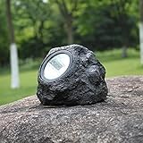 4LED Solar Simulation Stone Solar Lamp Outdoor Waterproof Garden Landscape Light Lawn Decoration Garden Decor Lighting Outing