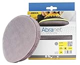 Mirka Abranet Netzschleifscheiben Ø 150mm Klett / Korn P320 / 10 Stk / Für alle 150mm Exzenterschleifer und Schleifmaschinen geeignet / zum Schleifen von Holz, Spachtel, Lack, Kunststoff / AE241F1032