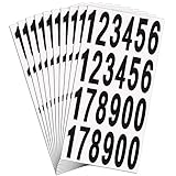 15 Blätter Briefkasten Nummern Aufkleber Briefkasten Tür Hausnummern Selbstklebende Vinyl Nummern für Residenz und Briefkasten Schilder, 3 Z