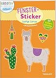 Fenster-Sticker Lustige Lamas: 24 Ausmalseiten und 25 Folien-Stick