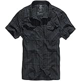 Brandit Herren Roadstar Shirt Hemd, Schwarz/Blau, 3XL