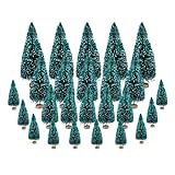 25 Stück Miniatur Künstlicher Weihnachts Baum,Miniatur Künstlicher Grün Tannenbaum mit Schnee-Effek,Miniatur Künstlicher Grün Christbaum für Tischdeko, DIY, Schaufenster(4 Größen:4.5/6.5/8.5/12.5cm)