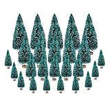 25 Stück Miniatur Künstlicher Weihnachts Baum,Miniatur Künstlicher Grün Tannenbaum mit Schnee-Effek,Miniatur Künstlicher Grün Christbaum für Tischdeko, DIY, Schaufenster(4 Größen:4.5/6.5/8.5/12.5cm)