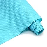Hersvin Schubladenmatte 30cmx300cm Antirutschmatte Schrankpapier Schubladeneinlage Eva Wasserfest Nicht Klebende rutschfeste Unterlage Teppich für Küchenschränke Regalschrank Esstisch (Blau/Punkt)