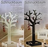 Emanhu Trading Schmuckbaum Aufbewahrung Ohrringe Schmuck Stander Schmuckhalter Ketten 15x30 cm (Weiß)