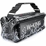 W-KING 50W Bluetooth Lautsprecher, Super Laut Outdoor Lautsprecher Wasserdicht IPX6, Druckvoller Bass Kabelloser Lautsprecher Bluetooth 5.0 mit Powerbank 8000mAh, 24h Akku, Für NFC/TF