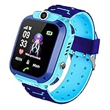 Kinder Intelligente Uhr Wasserdicht, Smartwatch LBS Tracker mit Kinder SOS Handy Touchscreen Spiel Kamera Voice Chat Wecker für Jungen Mädchen Student Geschenk