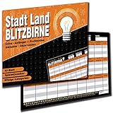 Gesellschaftsspiel Stadt Land Fluss Block Erwachsene jugendliche Kinder Familie Geschenk-idee Familienspiel Quiz-Spiel Spielblock ab 8 10 J