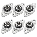 Gativs 6 Stücke 8mm Kugellager Flanschlager Flansch Lager Selbstausrichtende Stehlager Kugellager Lagerblock Stehlager Flanschlager Selbstausrichtend Lagerblock für verschiedene M