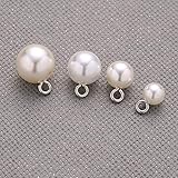 URNOFHW 10 Teile/Satz Anhänger Perlenknöpfe Reißverschluss Kopf DIY Handwerk Kappe Perle Strickmütze Hüte Obermaterial Kleidung Braut Schleier Dekoration Kleidungsstück