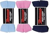 2Stoned Bundle Original Phat Laces, flache breite Schnürsenkel Hellblau-Rosa-Navy