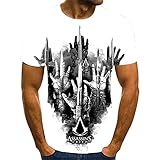 HGFHKL Sommer Assassin's Creed 3D-Druck Sommer O-Neck Täglich Lässig Lustiges T-S