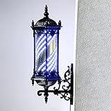 FZRZGDSH LED Barber Pole Light Rotating Beleuchteter Friseursalon Barber Shop Veranda Attraktives Schild Wasserdicht Rotierender Barbershop Rotierender roter weißer Blauer LED-S