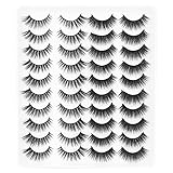 20 Paar falsche Wimpern, natürliches Auge für Frauen, Make-up-Pinsel, Werkzeug für Augen-Make-up-Werkzeuge für F