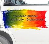 INDIGOS UG® Aufkleber mit Wunschtext oder Wunschmotiv - Foto - Schrift - Domain Beschriftung Schriftzug Cartattoo - bis 160 cm - Name Schriftzug Namensaufkleber Sticker selbst gestalten Autoaufkleb