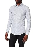 Seidensticker Herren Slim Langarm Poplin Hemd, Blau (Blau 18), (Herstellergröße: 38)