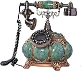 DENGD Altmodisches Telefon Home Hotel Büro Dekoration Retro Telefon Vintage Telefon mit LCD-Display, Keramiktelefon, Festnetz, kreatives High-End-Telefon Touch-T