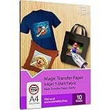 Transferpapier / Bügelpapier / Transferfolie für DUNKLE Textilien / Stoffe von Raimarket | 10 Blatt | A4 Inkjet-Bügeleisen auf Papier / T-Shirt-Transfers | Textilfolien | DIY Stoffdruck (10)